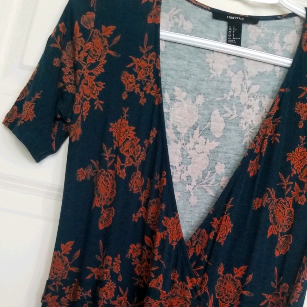 Forever 21 wrap midi dress